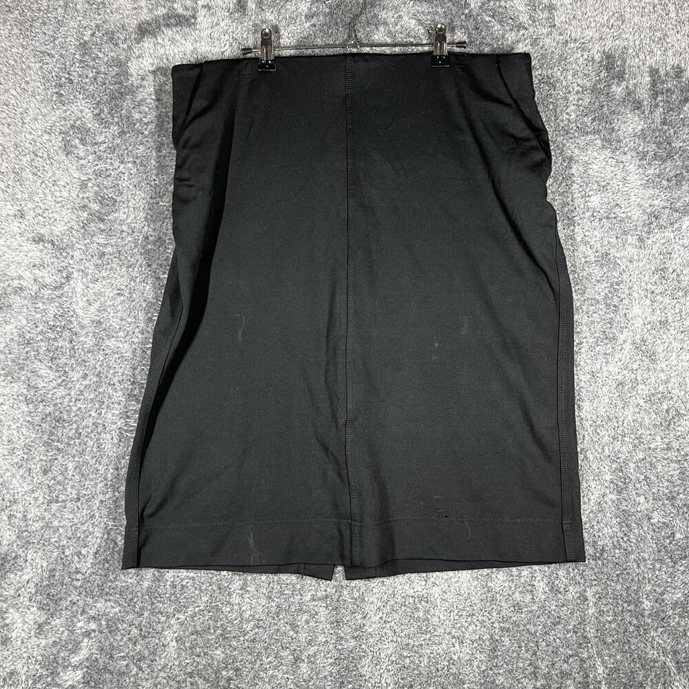 Lee Skirt Womens M Black Straight Pencil Knee Length Zip Pockets Workwear